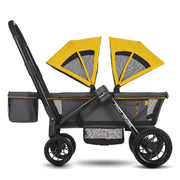 View 2-in-1 All-Terrain Baby Stroller Wagon with Canopy and Storage - Gray image 5