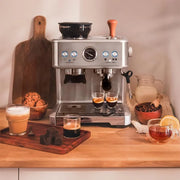 View Cecotec Cafetera Express Barista Power Espresso 20 Barista. 2250W, 20 Bares, Manometro y 2 Thermoblocks, Depósito de Café en Grano, Molinillo con 20 image 3