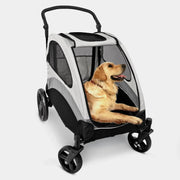 View Foldable Pet Stroller for Large or 2 Dogs Cats Jogger Wagon with 4 Wheels image 1
