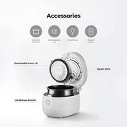 View CUCKOO 6-Cup (Uncooked) Micom Rice Cooker Nonstick Inner Pot | White image 3