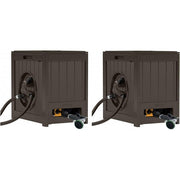 View 125-Foot Auto-Rewind Water-Powered Garden Hose Reel, Java, 2-Pack image 1