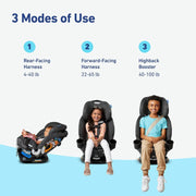 View Graco Turn2Me 3-in-1 Convertible Car Seat, Rotating, Rear & Forward-Facing, Highback Booster, SnugLock, Cambridge image 2
