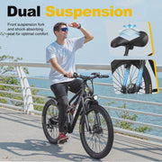 View 26 inElectric Mountain Bike for Adults, 400W 25MPH 40 Miles, 36V 13AH,City Commuting E-bike image 5