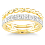 View Baguette and Round Brilliant Diamond Ring (0.42 ctw) image 1