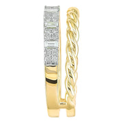 View Baguette and Round Brilliant Diamond Ring (0.42 ctw) image 3