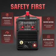 View MIG Welder,110V Flux Core Welder Flux Core MIG/Lift TIG/Stick 3-in-1 Large LED Digital Display Welding Machine IGBT Inverter Welder FLUX-135PRO image 3