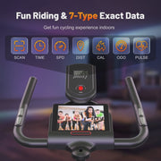 View ANCHEER Exercise Bike for Home,Heavy Duty Indoor Stationary Bike with Comfortable Seat Cushion,300lbs Max Weight Capacity,Home Gym Cardio Workout... image 3