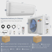 View Costway 18000 BTU Mini Split Air Conditioner Heater 19 SEER2 1250 Sq. Ft Coverage image 4