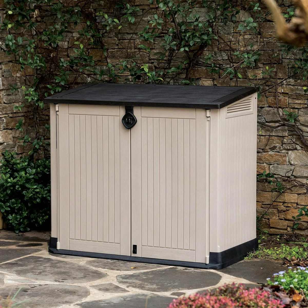 30 Cu. Ft. All-Weather Resin Storage Shed, Beige