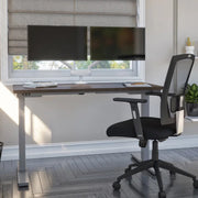 View Bestar Upstand 61 cm x 122 cm (24 in. x 48 in.) Height Adjustable Desk with Dual Monitor Arm image 1