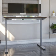 View Bestar Upstand 61 cm x 122 cm (24 in. x 48 in.) Height Adjustable Desk with Dual Monitor Arm image 2