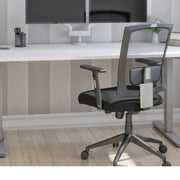 View Bestar Upstand 76.2 cm x 182.9 cm (30 in. x 72 in.) Height Adjustable Desk with Dual Monitor Arm image 5