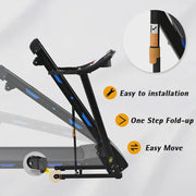 View 3.5HP Folding Treadmill with 15% Auto Incline 12 Preset Programs for Running Walking Exercise, 330LB Capacity, Double Running Board Shock... image 6
