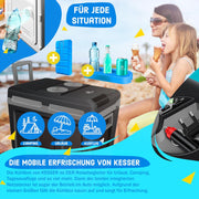 View KESSER Nevera eléctrica portátil 40L con Ruedas | Calienta y enfría | Termoeléctrica | Mini Nevera | 12V y 230V | para Coche, Camping y Enchufe | Modo image 5