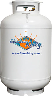 View Flame King 420LB ASME Vertical Propane Tank, White image 1