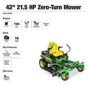 View John Deere Z320R 42′′ 21.5 HP V-Twin Zero-Turn Riding Mower with Accel Deep Deck image 2