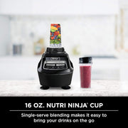 View 1500W Blender and Food Processor System with 72-Oz. Pitcher, 64-Oz. Bowl and 16-Oz. To-Go Cups, Black image 4