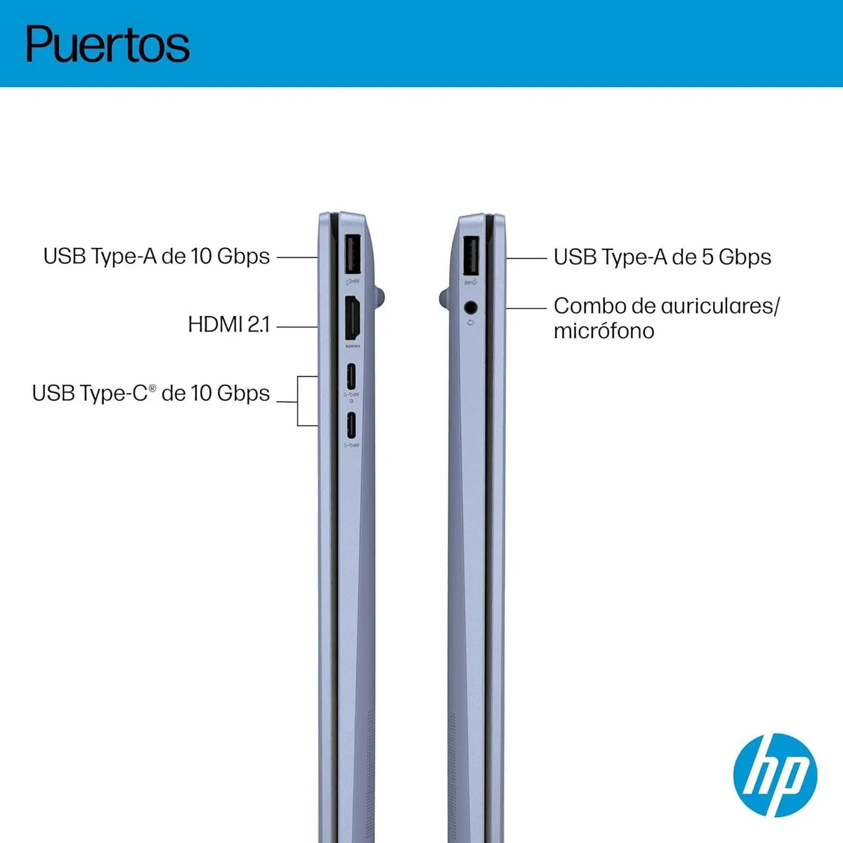 HP OmniBook 5 16′′ OLED, Ordenador portátil (Procesador AMD Ryzen AI 7 350, 32GB RAM, 1TB SSD, Gráficos AMD Radeon 860M, Windows 11 Home) Azul -