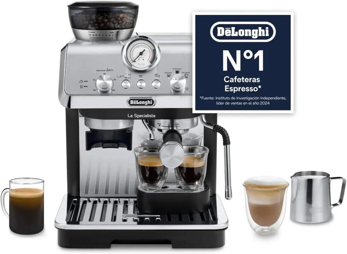 De'Longhi Perfetto La Specialista Arte, Espresso and Cappuccino Coffee Machine with Pump, Coffee Bean Machine, 3 Preset Recipes, 8 Grind Settings,