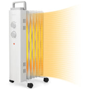 View Costway 1500W Oil Filled Space Heater Electric Oil Radiant Heater w/ Safety Protection image 1
