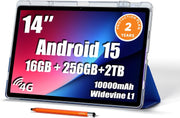View 14 Inch Android Tablet, 16GB RAM 256GB Storage, 4G LTE Portable Touchscreen Tablet PC image 1