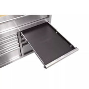 View 72-Inch 18-Drawer Mobile Workbench, 24-Inch Deep, with Solid Wood Top and Stainless Steel Finish image 6