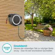 View Gardena Wand-Schlauchbox RollUp M/L (weiß) 25 m: flexible Bewässerung für mittelgroße bis große Gärten, Schwenkbare Schlauchbox, inkl. 25 m Gardena image 5