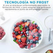 View Midea Frigorífico Combi No Frost | 60 cm ancho x 188 alto cm | Inox | Nevera libre instalación 224 L + 86 L Congelador - Refrigerador de bajo consumo image 4