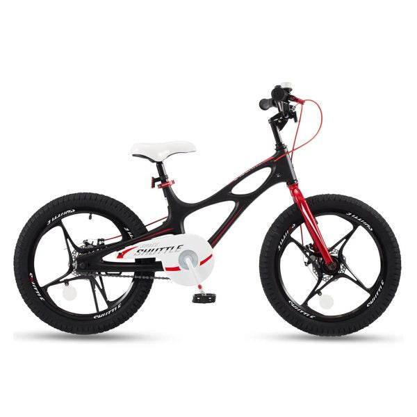 18" Magnesium Alloy Kids Bike – Dual Disc Brake, Lightweight Frame, Black