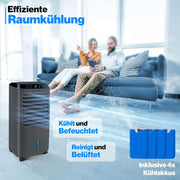 View KESSER Mobile Klimaanlage 4in1 Luftkühler – Air Cooler mit Fernbedienung & Timer, 10L Wassertank, Ionisator & Luftbefeuchter, Ventilator Klimagerät image 4