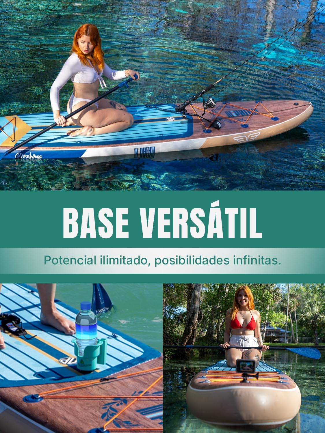 Niphean (Extra Grande) Tabla Paddle Surf Hinchable para 2+1 Personas/Familia, Paddle Surf con (Apto para Principiantes) Aleta Equilibrada, Funda