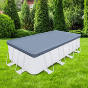 View 18ft Rectangular Pool Cover – Durable Above-Ground Cover for Oasis/Activity Pools, Gray image 2