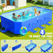 View Foldable Pool, Large Non-Inflatable Swimming Pool For Kids,Adult Collapsible Pools Hard Plastic Shell, Oversized Thickened,Portable Folding Kids Pools for Backyard-Mosaic Design-115"x66"x20" image 4