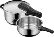 View WMF Perfect One Pot Schnellkochtopf Induktion Set 2-teilig, Dampfkochtopf 4,5l, 3l, großes Kochsignal, 2 Kochstufen, abnehmbarer Deckelgriff, für alle image 1