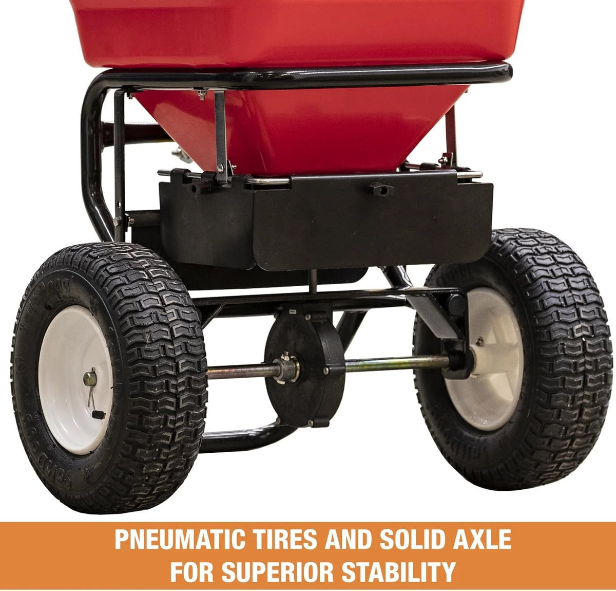 100-Lb. Walk-Behind Push Spreader for Grass Seed, Salt, De-Icer and Fertilizer