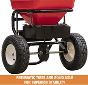 View 100-Lb. Walk-Behind Push Spreader for Grass Seed, Salt, De-Icer and Fertilizer image 5
