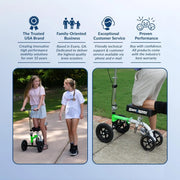 View Hybrid - Most Compact All Terrain Knee Scooter for Adults for Foot Surgery Heavy Duty Knee Walker for Broken Ankle Foot Injuries Recovery Leg Scooter Best Knee Crutch Alternative (Green) image 2