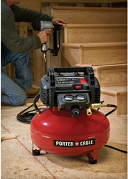 View 6 Gallon Pancake Air Compressor, Oil-Free Portable Electric Compressor for Garage, Workshop and DIY Projects image 6