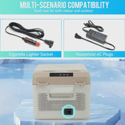 View 16.8QT Mini Fridge, Syngar Electric Cooler with 2 Plugs for Bedroom, Dorm RV Use, Portable Car Refrigerator for Camping, 60W, 24V/110V,... image 2