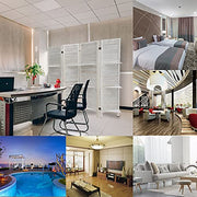 View ECOMEX Room Divider 4 Panel, White with Shelves, Wall Dividers and Folding Privacy Screens image 2