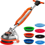 View Commercial Floor Scrubber Machine with Brushes and Pads, Heavy Duty Floor Cleaner Polisher and Buffer- Deep Cleaning Tile and Grout, Hardwood Floors and Carpets without Getting on Hands and Knees image 1