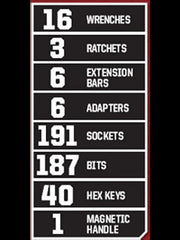 View Craftsman 450-Piece Mechanics Set, Ratchet Socket Hand Wrench image 3