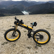 View 1000W 26-Inch Fat Tire Folding Electric Mountain Bike, Dual Crown Fork, 17.5Ah image 4