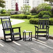 View Outdoor Rocking Chairs Set of 2, HDPE All Weather Resistant Rocking Chair for Porch, Oversized Patio Rocker Chair for Adult, Outdoor Rockers for Garden Lawn image 3