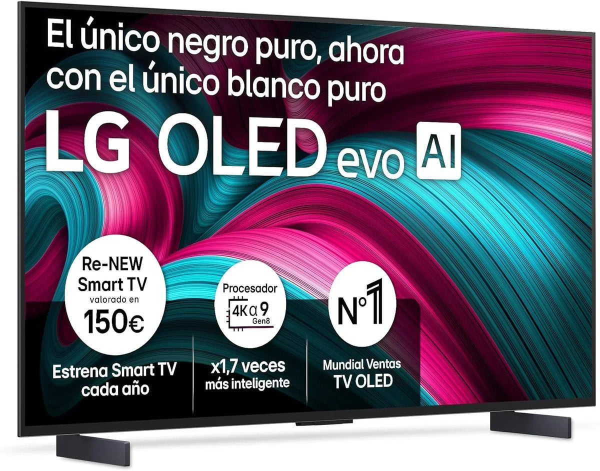 LG OLED65C54LA - TV 65", OLED EVO 4K, Smart TV AI C5, WebOS 25, Super Upscaling, Dolby Vision and Dolby Atmos, AMD FreeSync, Alexa/Google Assistant,