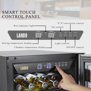 View Lanbo 76 Cans Under Counter Compressor Beverage Cooler Refrigerator, 15 inch Width image 3