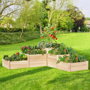 View Garden Bed Outdoor Gardening, 28 Inch Depth 3-Tier Wood Planter Box with Cedar Leg, Baseboard, Leakage Hole,Easy Assembled, Ideal for Vegetables, Herbs, Flowers image 1