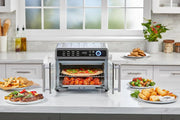 View Fryer Toaster Oven Combo, 12 in 1 Countertop Convection Oven Cooks Food Fast, Fits a Whole Pizza or 6 Toast Slices, French Doors with Stainless Steel Finish image 3