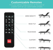 View Ergonomic Twin XL Size Adjustable Bed Frame, Electric Base w/Wireless Remote Control, Nightlight, Massager, 2 USB Ports image 3