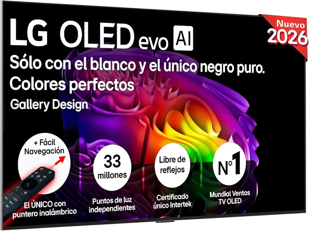 LG OLED65C54LA - TV 65", OLED EVO 4K, Smart TV AI C5, WebOS 25, Super Upscaling, Dolby Vision and Dolby Atmos, AMD FreeSync, Alexa/Google Assistant,